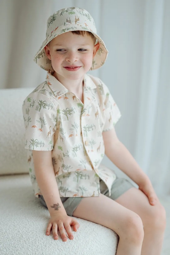 Jamiks kapelusz dziecięcy bawełniany TULE TULE.Nakr.glow.JLI046.K beżowy