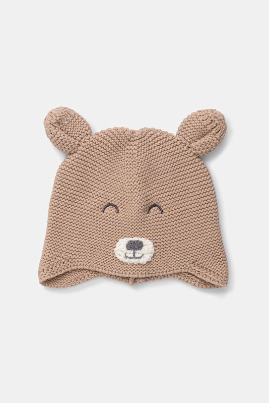 United Colors of Benetton Σκούφος παιδικός βαμβακερός μπεζ 600CRA002.W.Stagionale