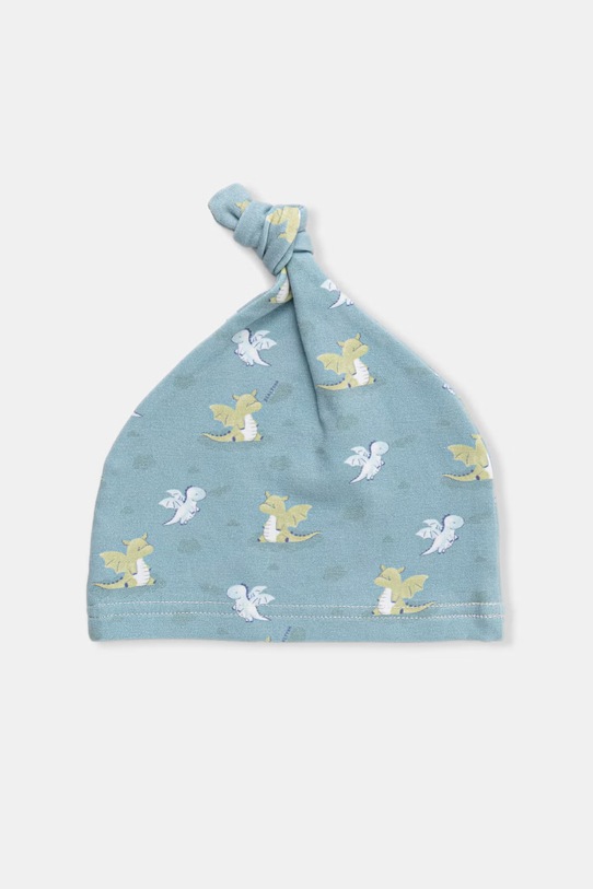 United Colors of Benetton czapka niemowlęca bawełniana turkusowy 6SDFRA003.W.Stagionale
