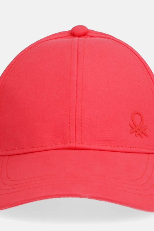 United Colors of Benetton Καπέλο μπέιζμπολ παιδικό βαμβακερό 6WJSRA00D.G.Stagionale κόκκινο SS26