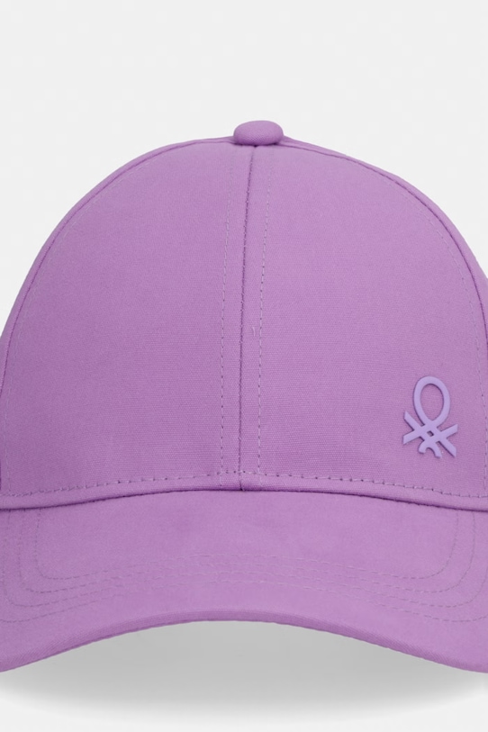 United Colors of Benetton Καπέλο μπέιζμπολ παιδικό βαμβακερό 6WJSRA00D.G.Stagionale μωβ SS26