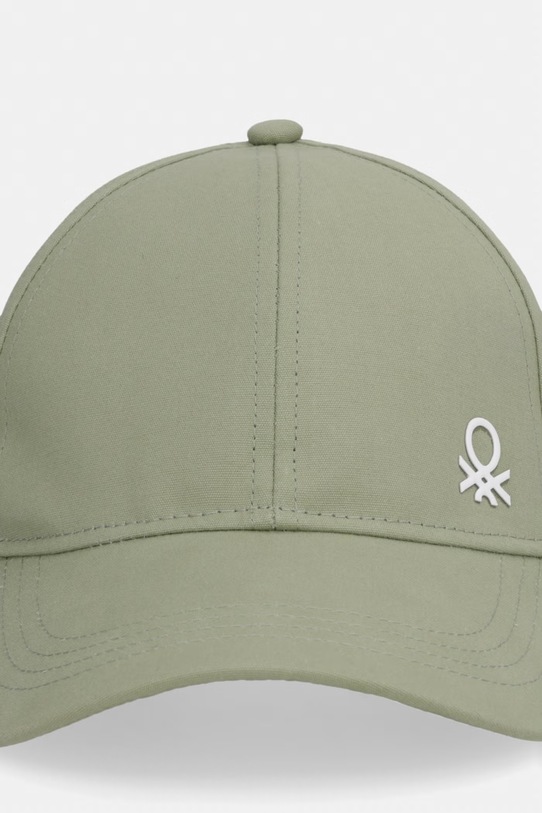 United Colors of Benetton καπέλο μπέιζμπολ παιδικό βαμβακερό 6WJSRA00D.G.Stagionale πράσινο SS26