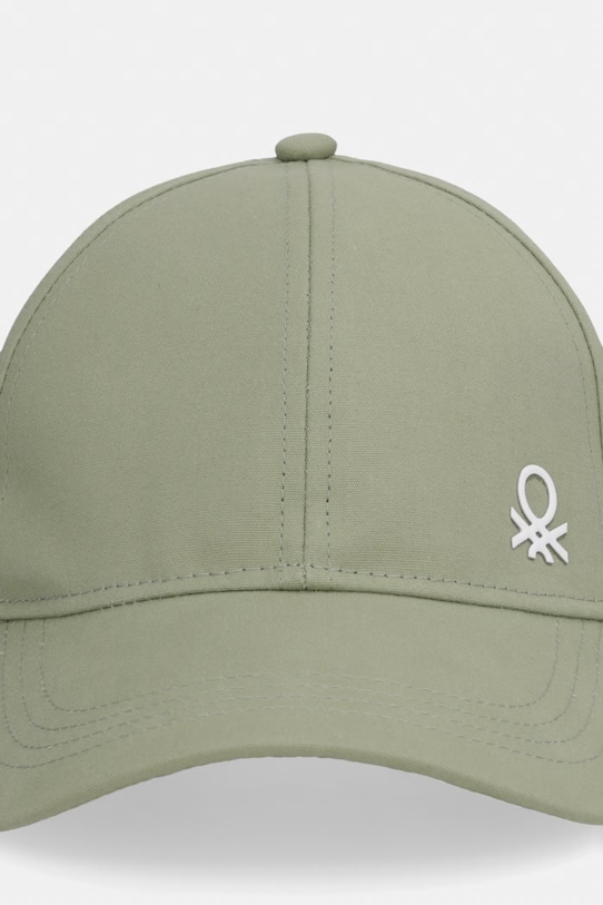 United Colors of Benetton καπέλο μπέιζμπολ παιδικό βαμβακερό 6WJSRA00D.G.Stagionale πράσινο SS26