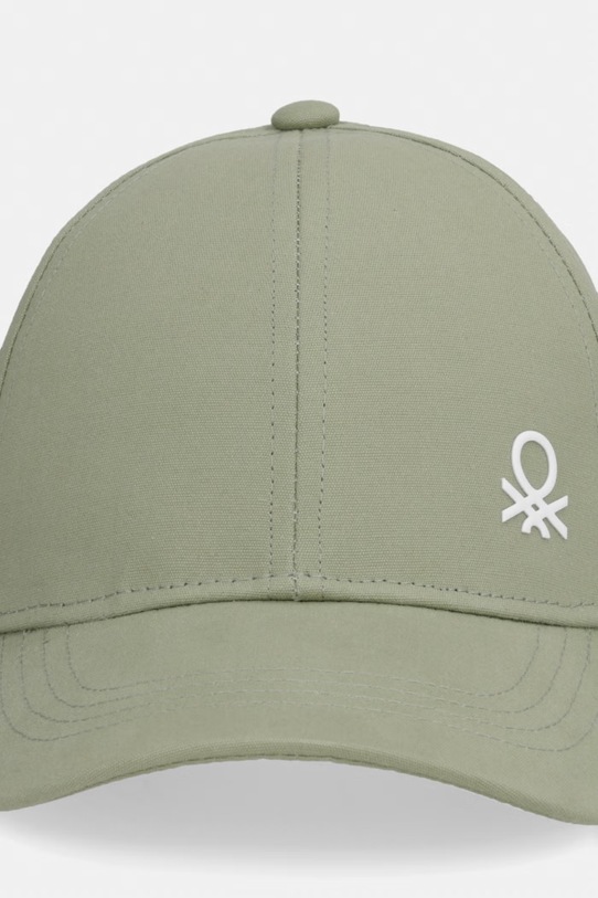United Colors of Benetton kšiltovka dětská bavlněná 6WJSRA00E.P.Stagionale zelená SS26