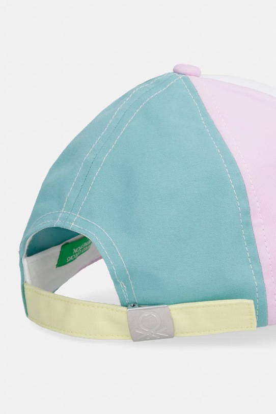Chłopiec United Colors of Benetton czapka z daszkiem dziecięca bawełniana 6YE1RA00C.G.Stagionale różowy