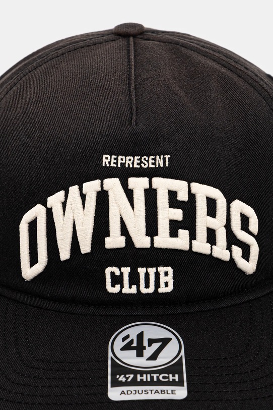 Represent czapka z daszkiem bawełniana Owners XZ.RWSSH48GWP.BKA czarny SS26