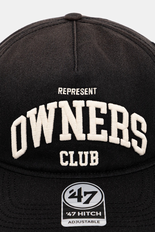Represent czapka z daszkiem bawełniana Owners XZ.RWSSH48GWP.BKA czarny SS26