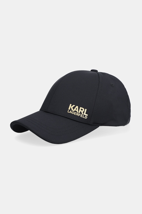 Шапка с козирка Karl Lagerfeld изчистен черен 561122.805619