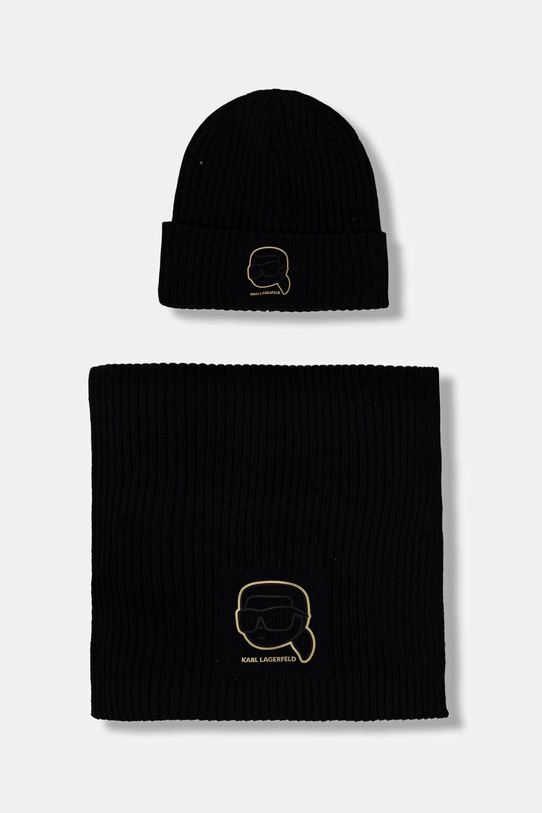 Karl Lagerfeld czapka i szalik pozostałe czarny 561309.805700