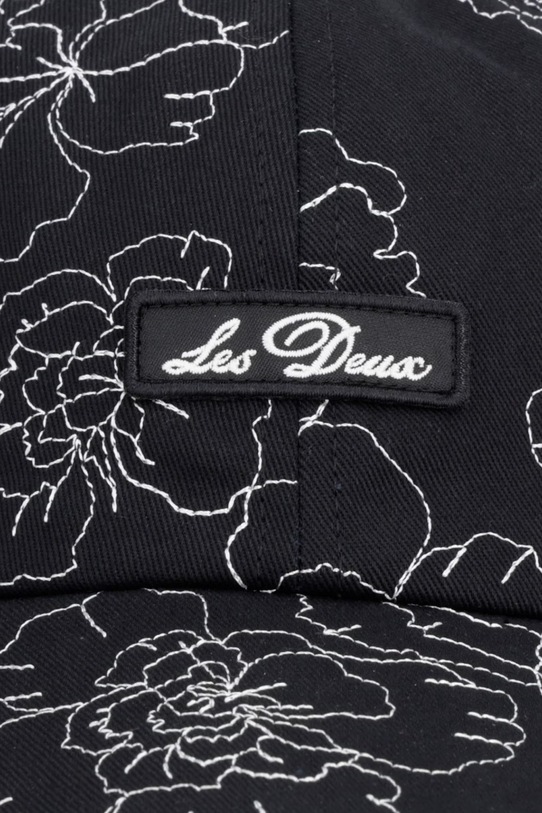 Bavlnená šiltovka Les Deux Flower 1001472 čierna SS26