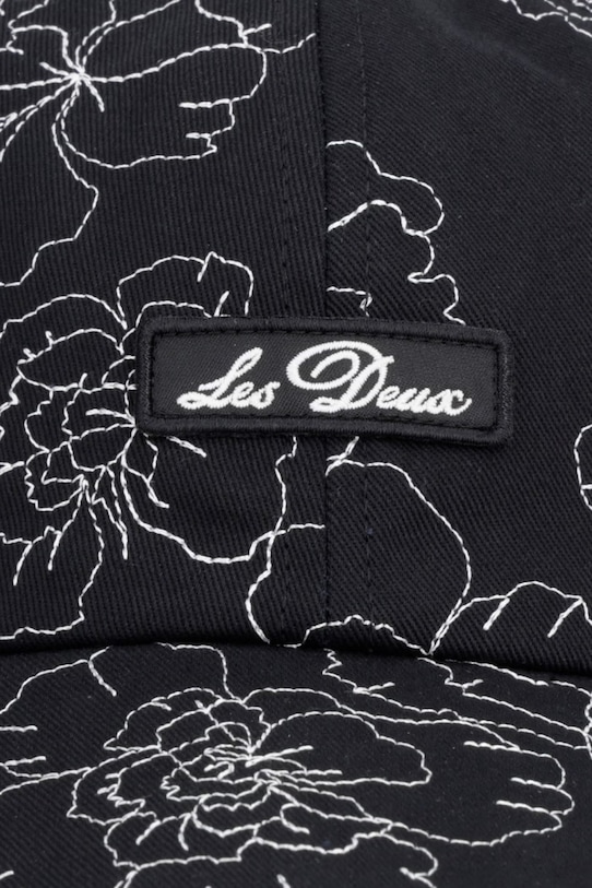 Bavlnená šiltovka Les Deux Flower 1001472 čierna SS26