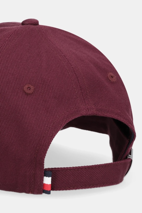 Akcesoria Tommy Hilfiger czapka z daszkiem bawełniana AM0AM14045 bordowy