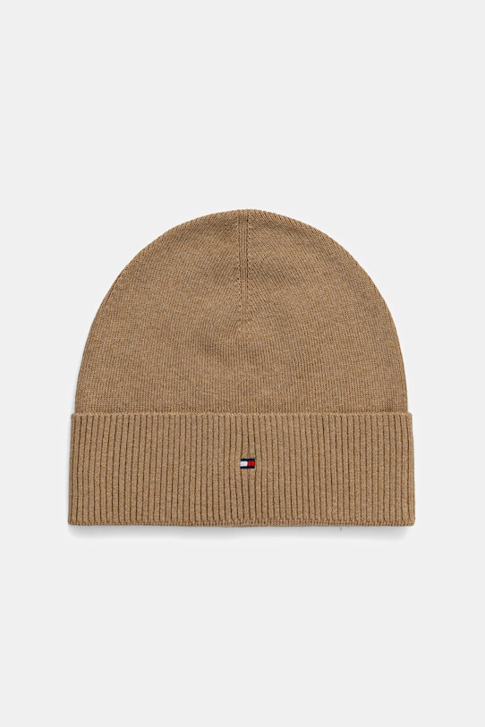 Tommy Hilfiger czapka z domieszką kaszmiru z domieszką wełny beżowy AM0AM14068