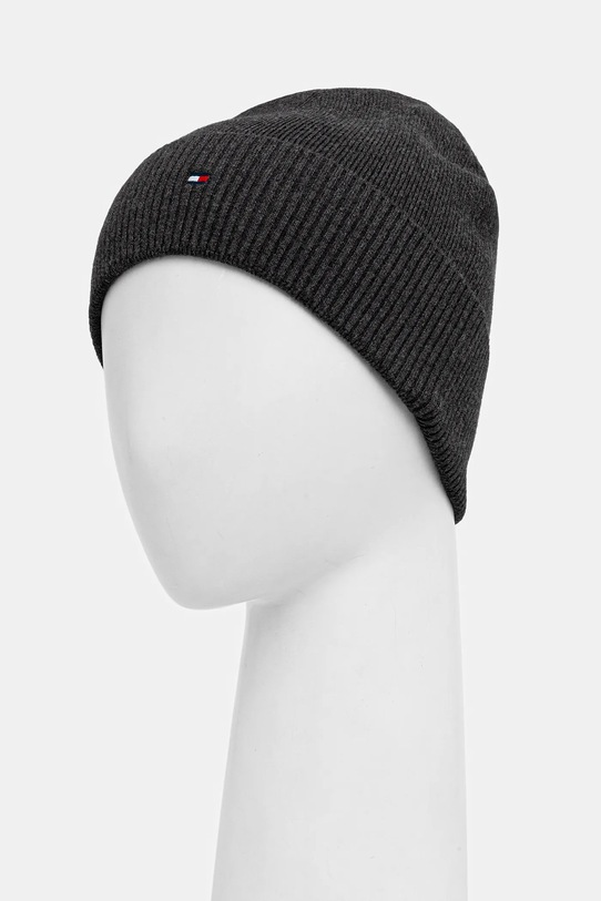 Tommy Hilfiger czapka z domieszką kaszmiru AM0AM14068 czarny SS26