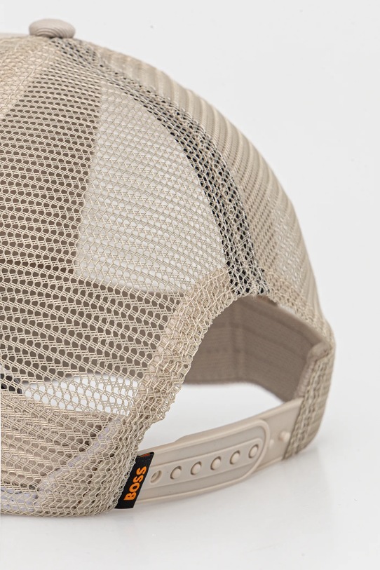 Akcesoria BOSS Orange czapka z daszkiem bawełniana Elliot-Varsity 50555539 szary