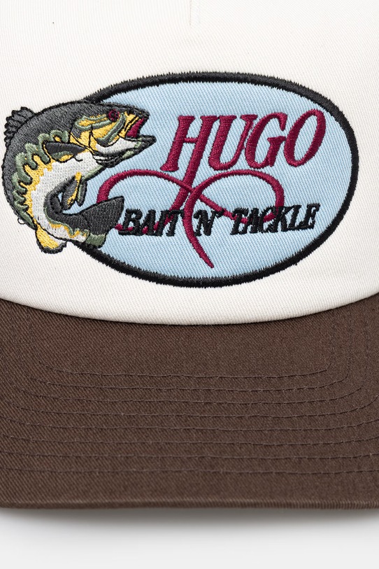 Hugo Blue czapka z daszkiem Marsel-Trucker-Fish 50557086 beżowy SS26