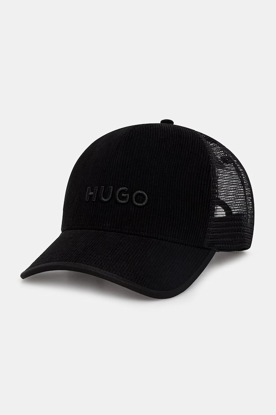 HUGO czapka z daszkiem Marsel-Trucker-CO-PT aplikacja czarny 50555758
