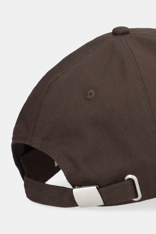 Akcesoria Calvin Klein czapka z daszkiem bawełniana LV04D5013G brązowy