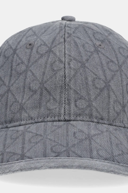 Calvin Klein czapka z daszkiem jeansowa LV04D5048G szary SS26