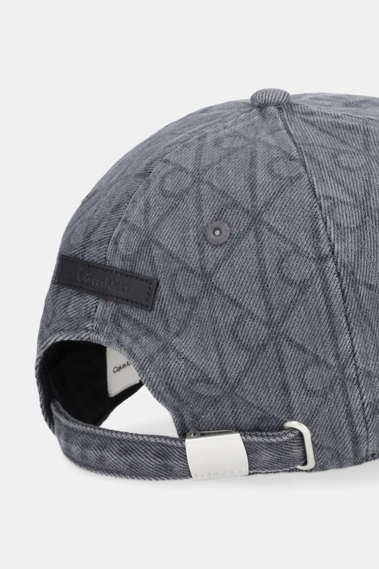 Akcesoria Calvin Klein czapka z daszkiem jeansowa LV04D5048G szary