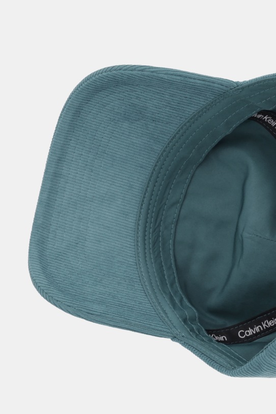 Calvin Klein czapka z daszkiem turkusowy LV04D5064G