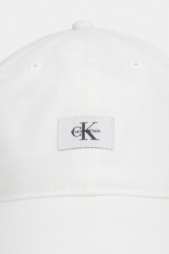 Calvin Klein czapka z daszkiem bawełniana LV04D5077G biały SS26