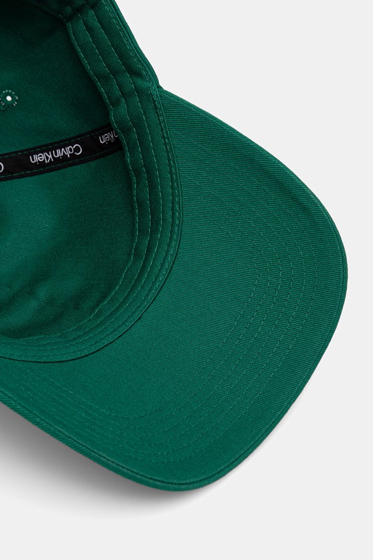 Bavlněná baseballová čepice Calvin Klein zelená LV04D5077G