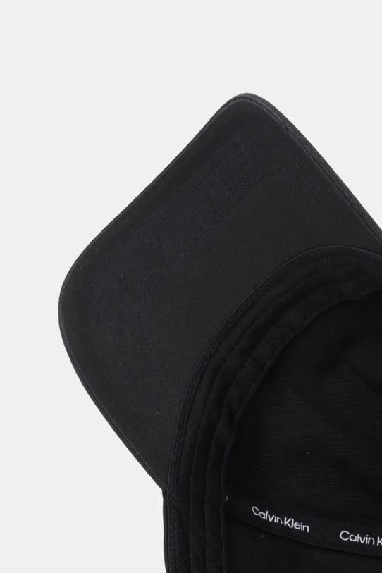Calvin Klein czapka z daszkiem bawełniana czarny LV04D5077G