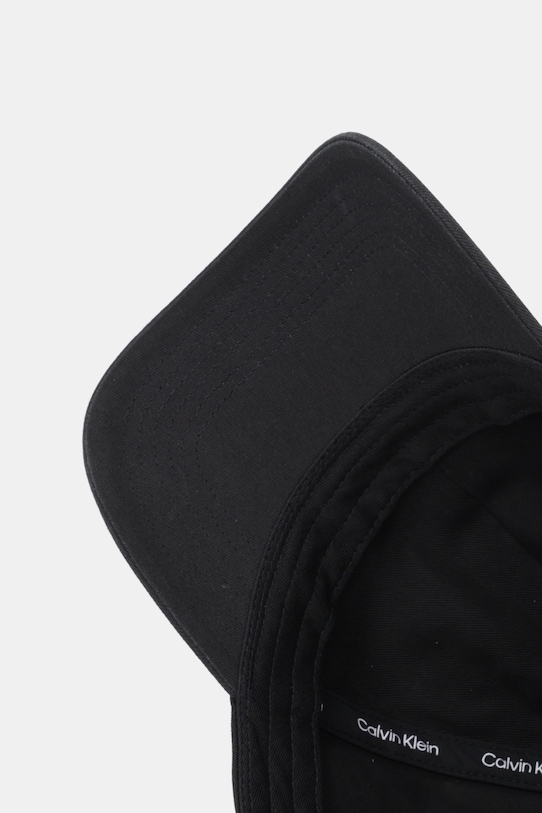 Calvin Klein czapka z daszkiem bawełniana czarny LV04D5077G