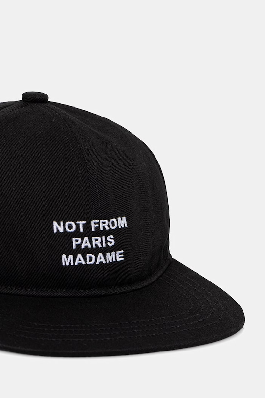 Drôle de Monsieur czapka z daszkiem bawełniana La Casquette Slogan PERM.CP194.CO138.BL czarny