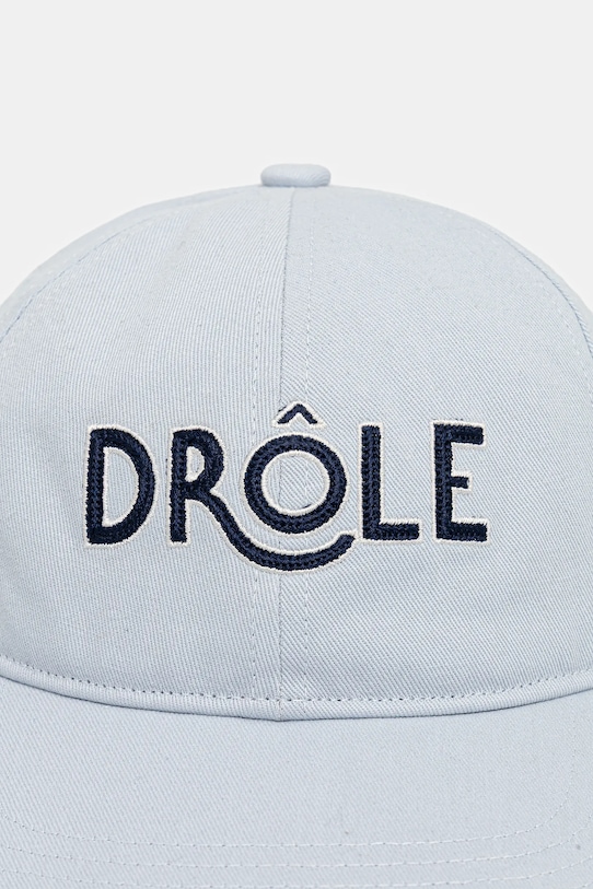 Bavlněná baseballová čepice Drôle de Monsieur Casquette Drôle J.CP196.CO138.LBE modrá SS26