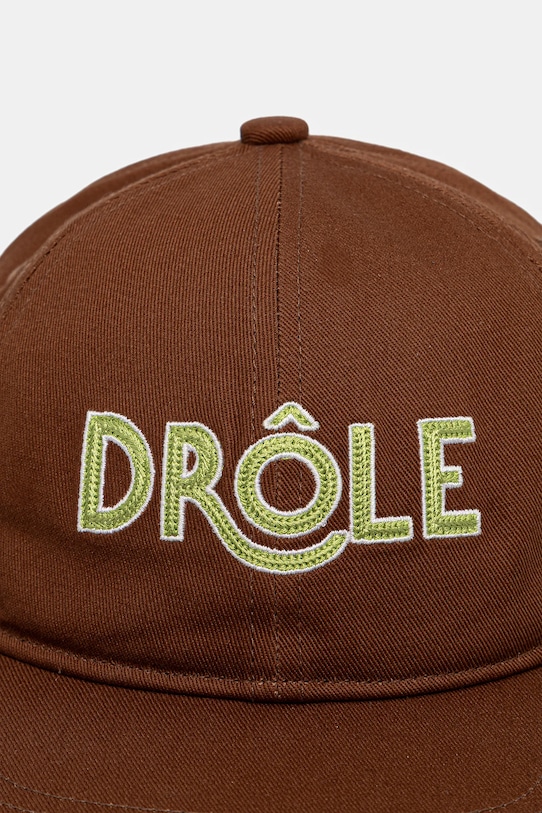 Drôle de Monsieur czapka z daszkiem bawełniana Casquette Drôle J.CP196.CO138.CHO brązowy SS26