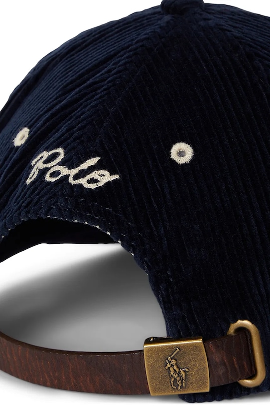 Akcesoria Polo Ralph Lauren czapka z daszkiem sztruksowa 710979197 granatowy