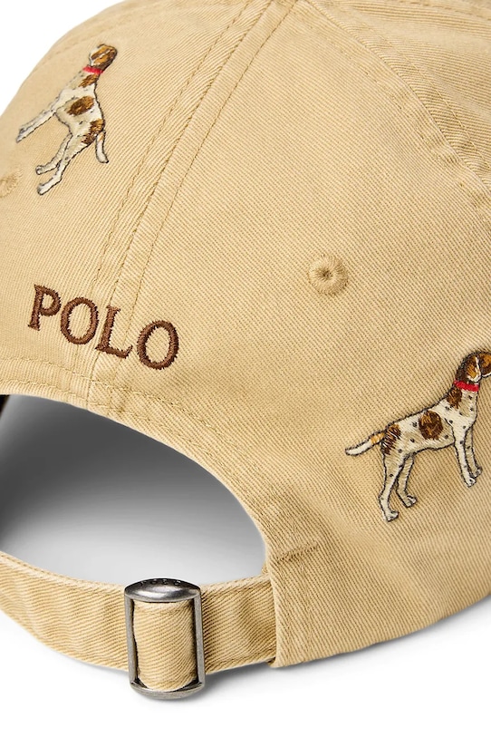 Akcesoria Polo Ralph Lauren czapka z daszkiem bawełniana 710P04305 brązowy
