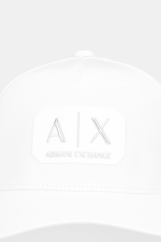 Armani Exchange czapka z daszkiem bawełniana XM002224.AF15502 biały SS26