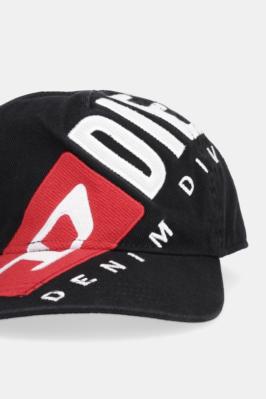 Diesel czapka z daszkiem męska jeansowa C-DIV A21491.0PFAA czarny SS26