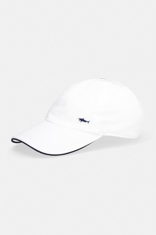 Paul&Shark czapka z daszkiem bawełniana bawełna biały 99317100
