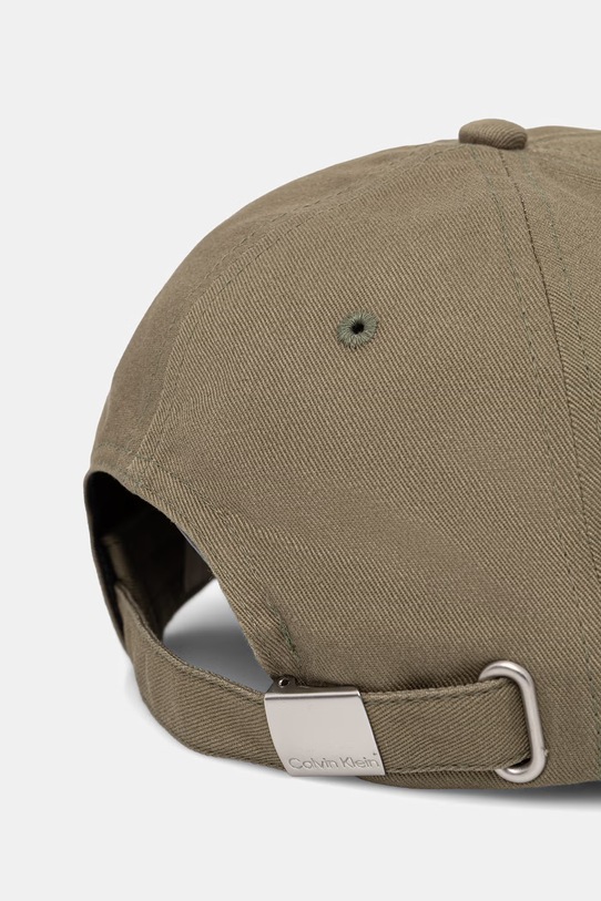Αξεσουάρ Calvin Klein καπέλο μπέιζμπολ ανδρικό βαμβακερό LV04D5080G πράσινο