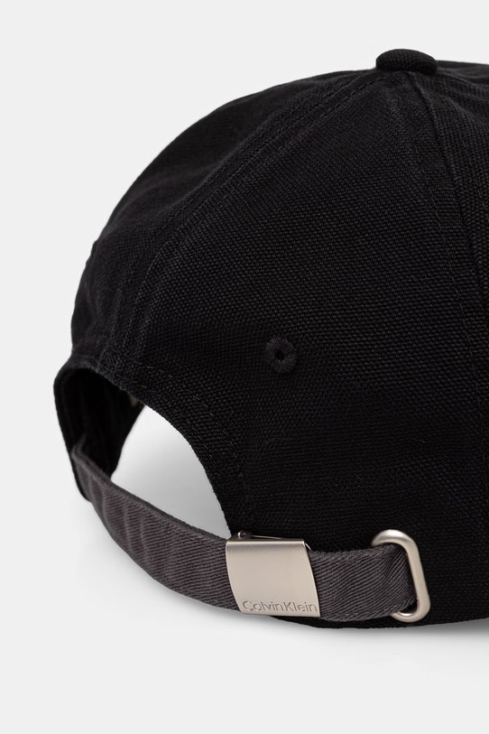 Αξεσουάρ Calvin Klein καπέλο μπέιζμπολ ανδρικό βαμβακερό LV04D5089G μαύρο