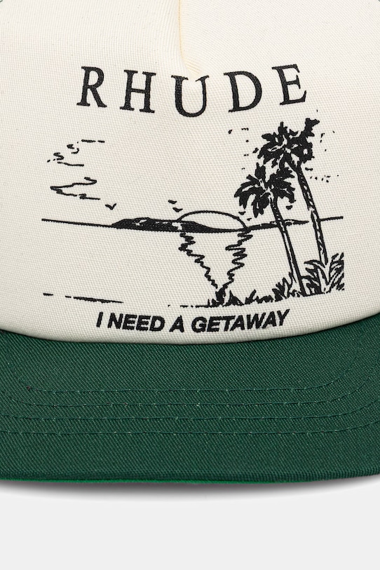 RHUDE czapka z daszkiem I Need a Getaway RHPS26HA01121 zielony SS26