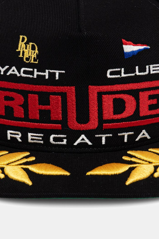 RHUDE czapka z daszkiem bawełniana Regatta Club RHPS26HA01124 czarny SS26