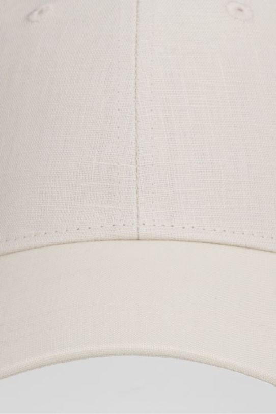 Trussardi czapka baseballowa męska lniana E002C000008N beżowy SS26