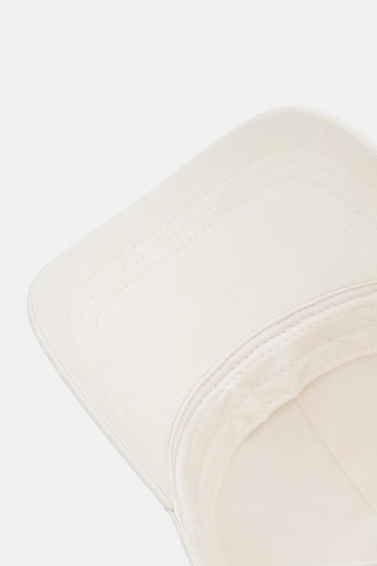 Trussardi czapka baseballowa męska lniana beżowy E002C000008N