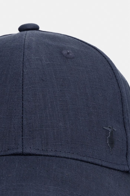 Trussardi czapka baseballowa męska lniana E002C000008N granatowy SS26
