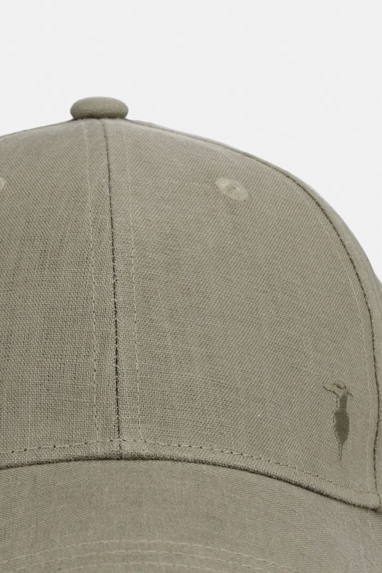 Trussardi czapka bejsbolówka męska lniana E002C000008N zielony SS26