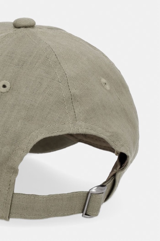 Akcesoria Trussardi czapka bejsbolówka męska lniana E002C000008N zielony
