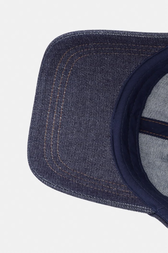 Trussardi czapka z daszkiem jeansowa granatowy E004C000010N