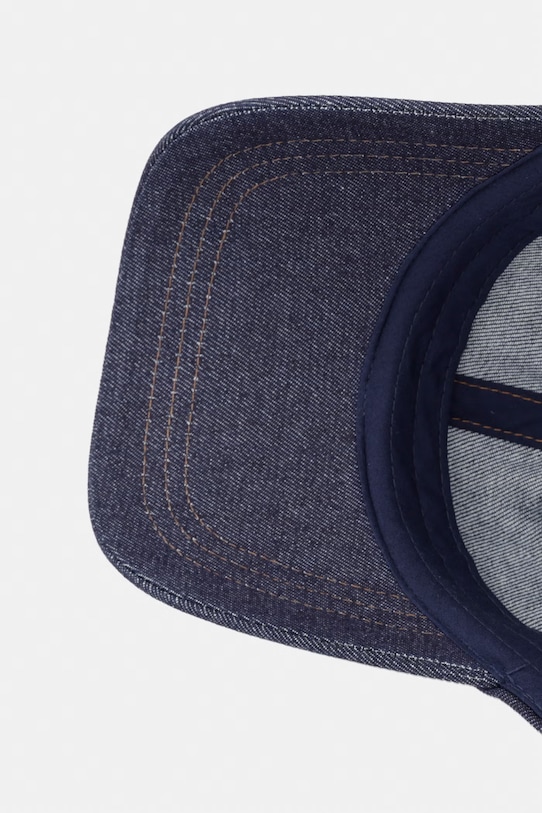 Trussardi czapka z daszkiem jeansowa granatowy E004C000010N