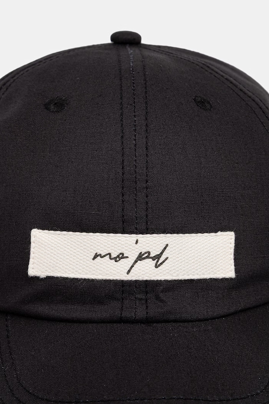 Marc O'Polo czapka z daszkiem męska z dodatkiem lnu 5000008057 czarny SS26