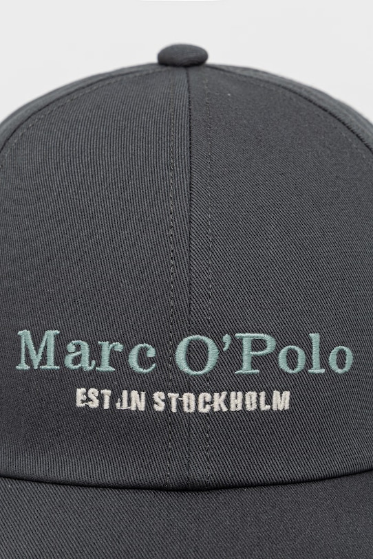 Marc O'Polo czapka z daszkiem męska bawełniana 5000012646 turkusowy SS26